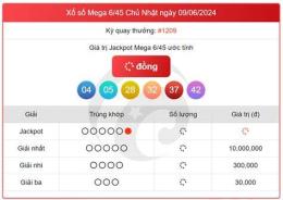 giao diện app ket qua so xo vietlott 6/45