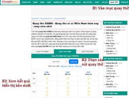 giao diện app quay thử xổ số miền nam ba đài
