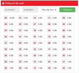 giao diện app thống kê tần suất xổ số hải phòng