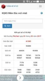 giao diện app thống kê xổ số năm 2026