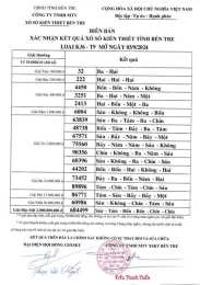 hướng dẫn sử dụng kết quả xổ số kiến thiết bến tre hôm nay