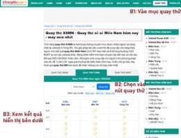 hướng dẫn sử dụng quay thử miền nam xổ số