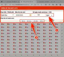hướng dẫn sử dụng tần suất lô đơn xổ số miền bắc