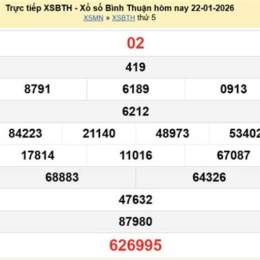 xổ số bình thuận 29 tháng 01