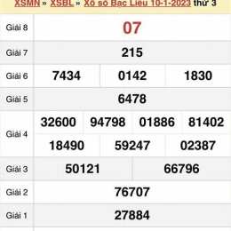 xổ số đài bạc liêu thứ ba hàng tuần