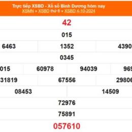 xổ số đài bình dương tuần trước