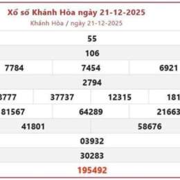 xổ số đài khánh hòa chủ nhật