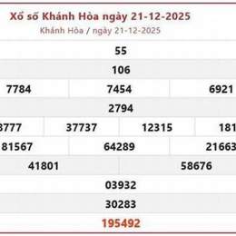 xổ số đài khánh hòa tuần trước