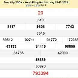 xổ số đồng nai ngày 4 tháng 3 năm 2026