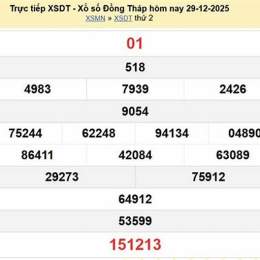 xổ số đồng tháp 5 tháng 1