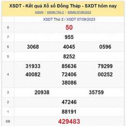xổ số đồng tháp 7 tháng 9