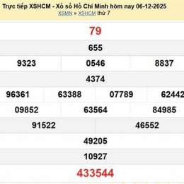 xổ số hồ chí minh ngày 13 tháng 12 năm 2025