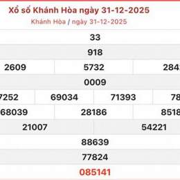 xổ số khánh hòa 31 tháng 12