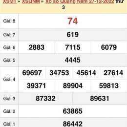 xổ số quảng nam ngày 27 tháng 1
