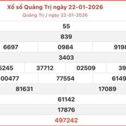 xổ số quảng trị ngày 22 tháng 1