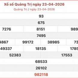 xổ số quảng trị ngày 23 tháng 04