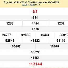 xổ số tây ninh ngày 30 tháng 7 năm 2026