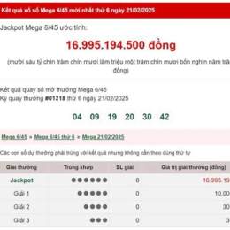 xổ số vietlott ngày 21 tháng 04