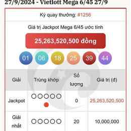 xổ số vietlott ngày 27 tháng 1