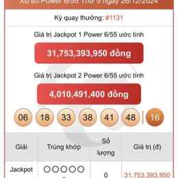 xổ số vietlott power hôm qua